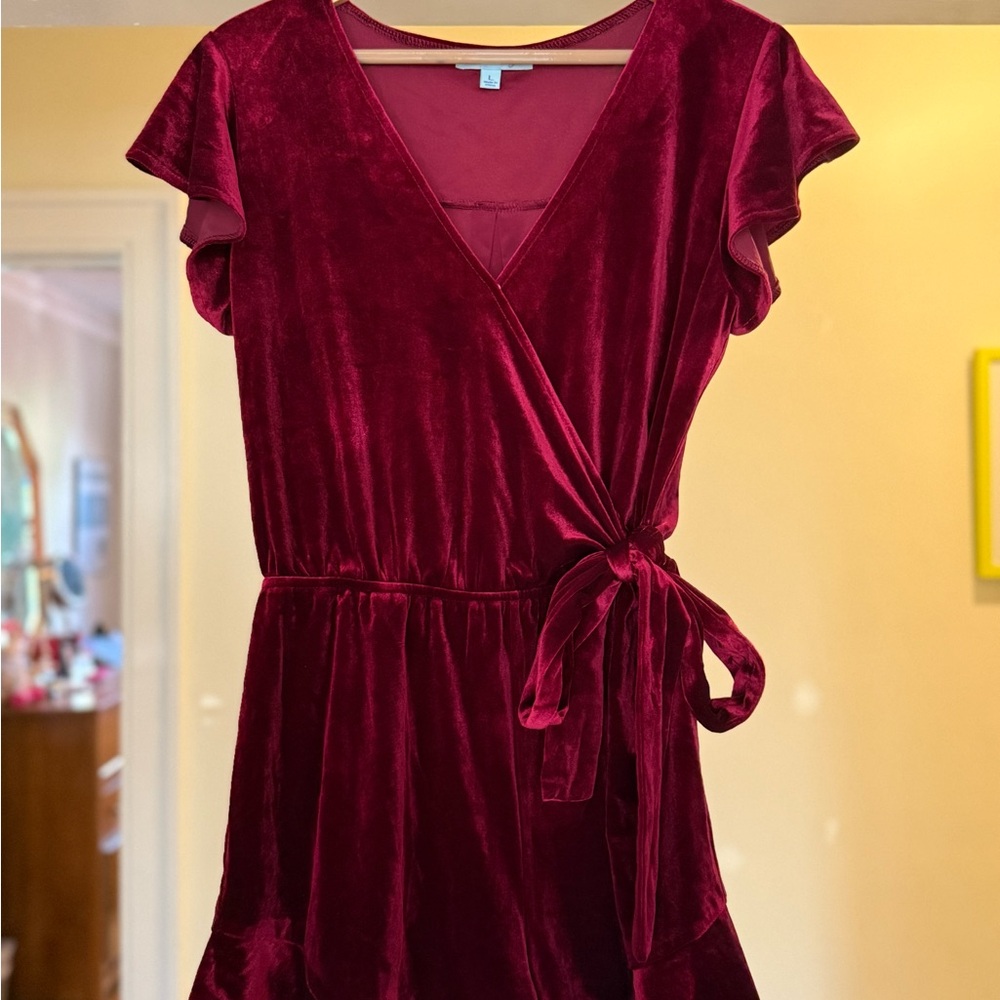 She + Sky Burgundy Dress